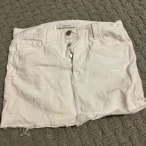 J Brand white jean skirt size 25